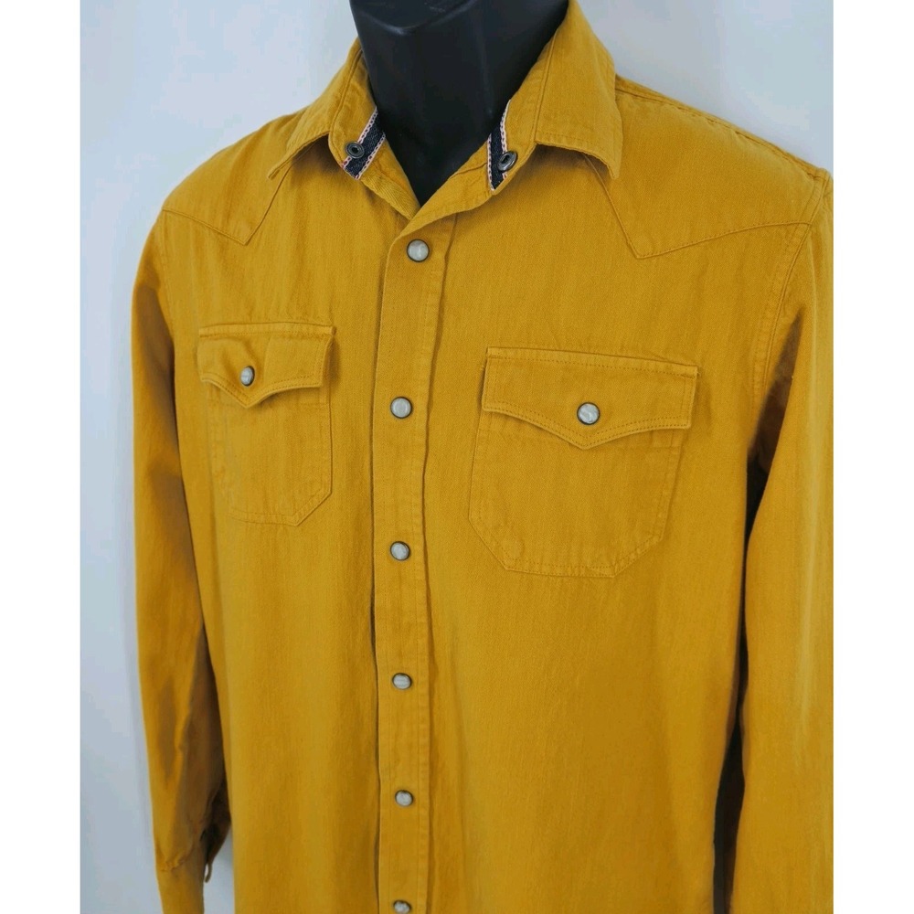 Sun + Stone Mens Size Small Western Pearl Snap Y2k Resort Festival